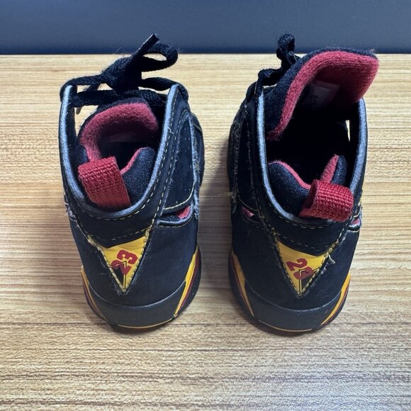 Air Jordan 7 Citrus Shoes Toddler Size 6C Baby Kids Black Red DJ2776-081 - Picture 6 of 8